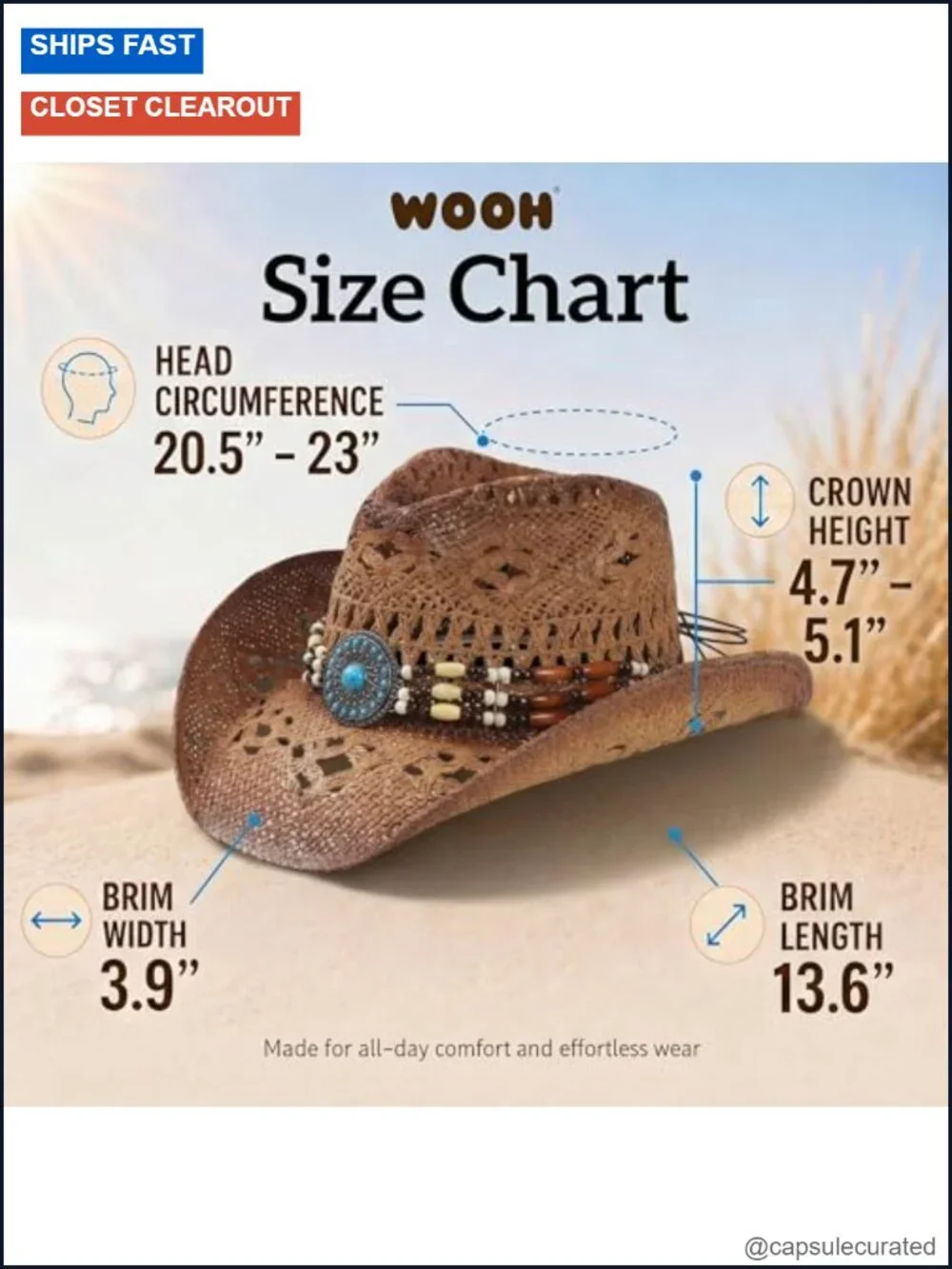 Straw Cowboy Hat for Women Men, Wide Brim Shapeable Chin Strap